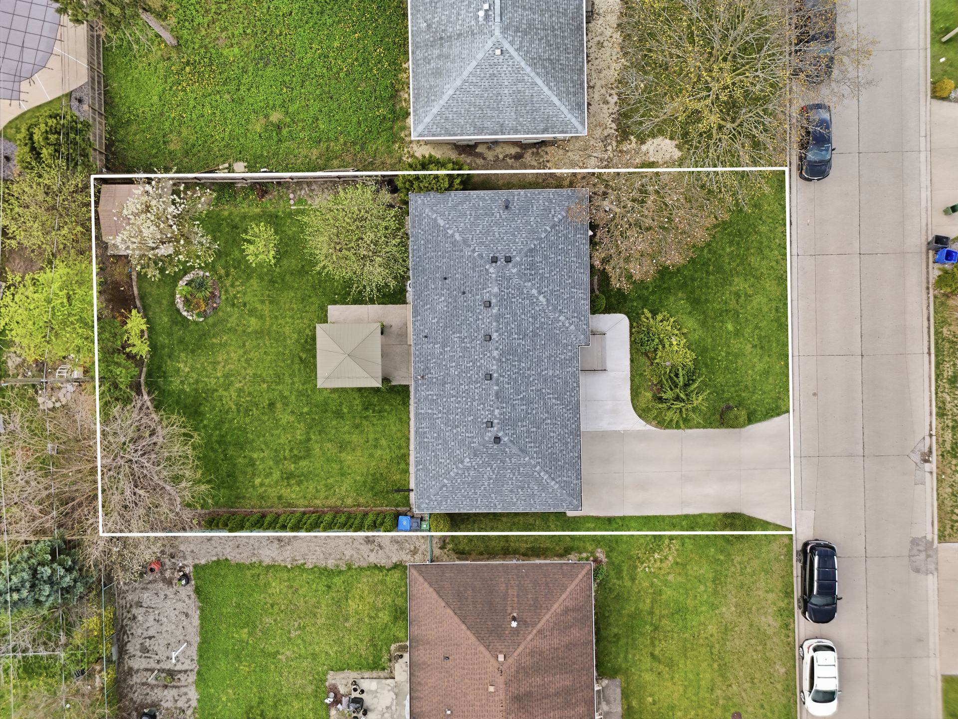 Aerial view of the McKay Avenue lot from above